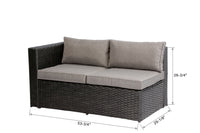 Baner Garden ?????Nat????? PE Wicker Sectional Sofa Patio Set