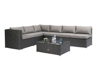 Baner Garden ?????Nat????? PE Wicker Sectional Sofa Patio Set