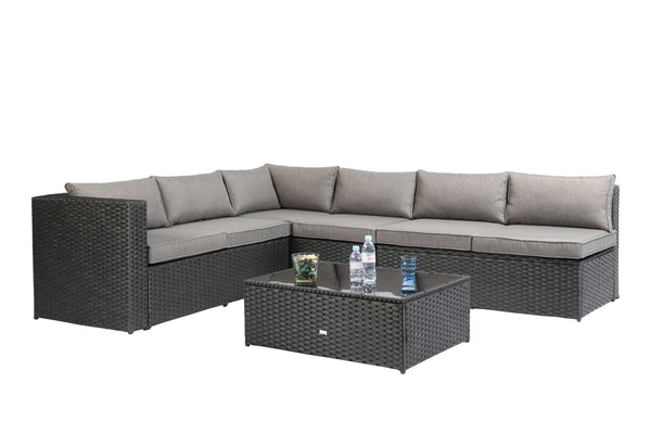 Baner Garden “Nat” PE Wicker Sectional Sofa Patio Set