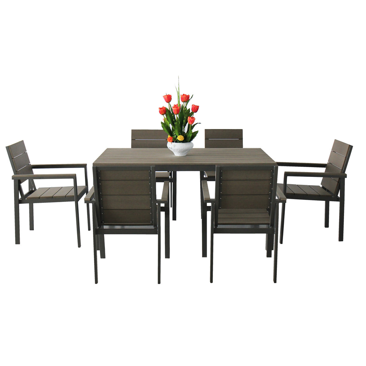 Magari Corte I Outdoor Dining Set, 7 Pieces