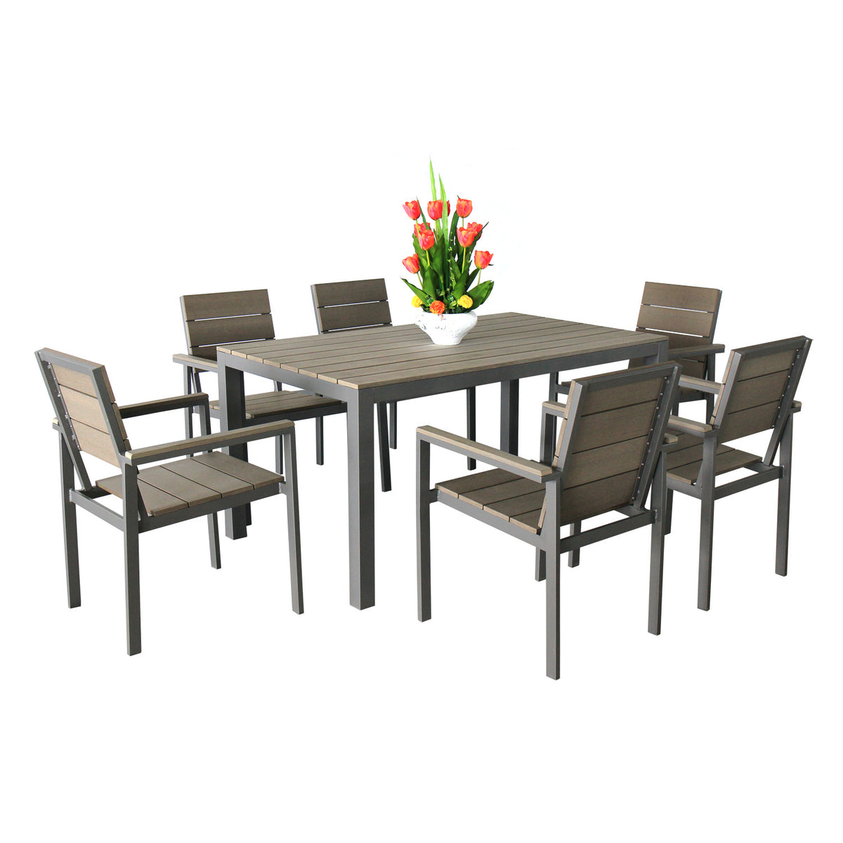 Magari Corte I Outdoor Dining Set, 7 Pieces