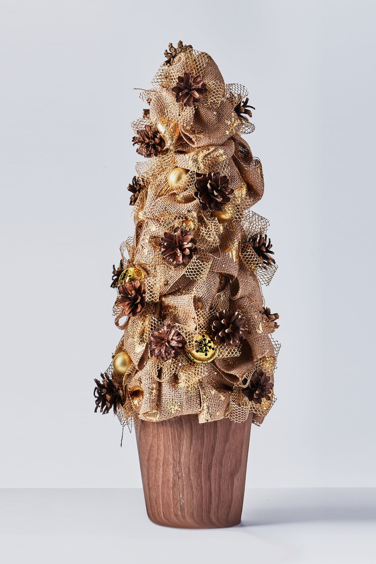 Handcrafted Pinecone Tree with Bells