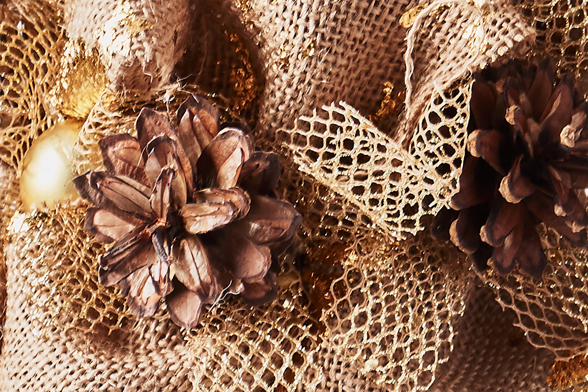 Handcrafted Pinecone Tree with Bells