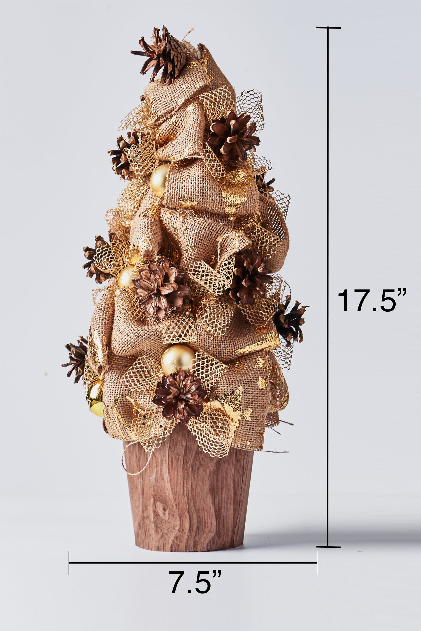 Handcrafted Pinecone Tree with Bells