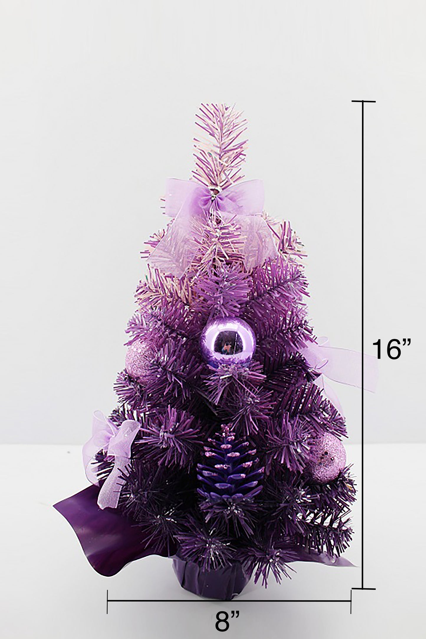 Tabletop Christmas Tree with LED Lights and Ornaments