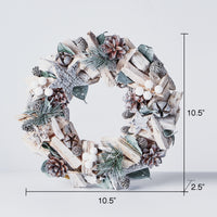 Handcrafted Wreath with Pinecones and Wood Chips